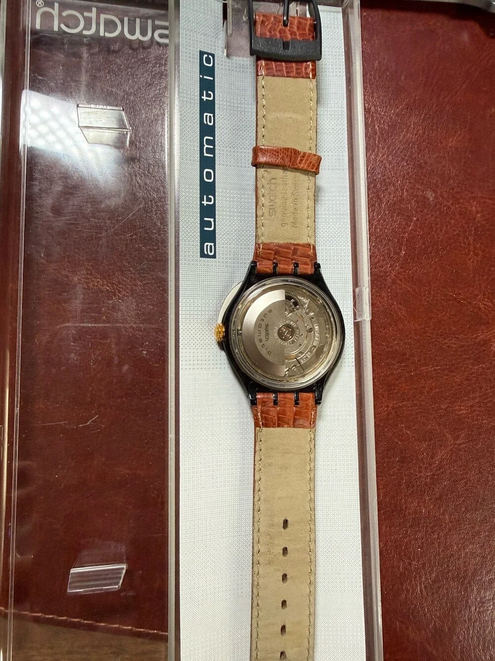 NOS 1991 Swatch Automatic Swiss Watch Unworn New in Box Vintage 23 Jewel
